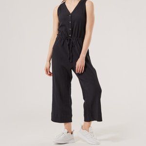 Pact Women's Black Woven Jumpsuit